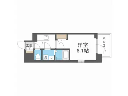 エスリードレジデンス大阪グランノースI(1K/9階)の間取り写真