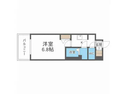 ファステート都島フィーノ(1K/7階)の間取り写真