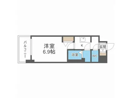 ファステート都島フィーノ(1K/8階)の間取り写真