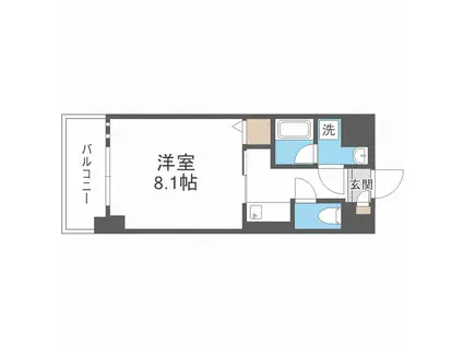 エグゼ大阪ドームⅡ(1K/4階)の間取り写真