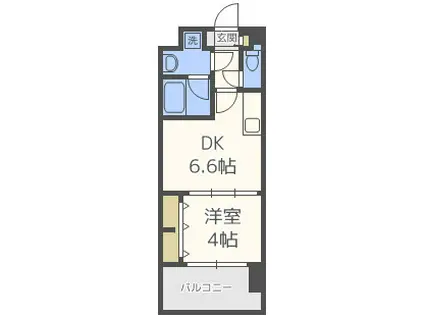 レオングラン新大阪レジデンス(1DK/11階)の間取り写真
