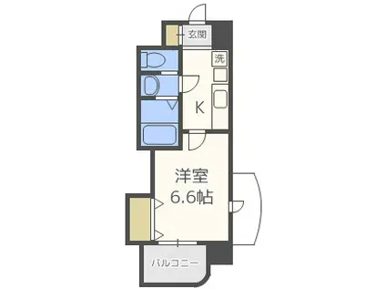 サムティ大阪CITY ウエスト(1K/5階)の間取り写真