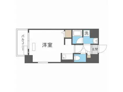 エグゼ大阪ドームII(1K/4階)の間取り写真