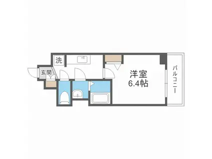 NSマンション都島(1K/2階)の間取り写真