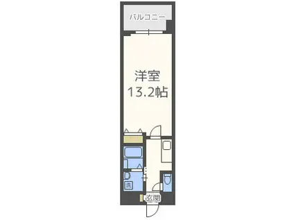 M CUBE(1K/3階)の間取り写真