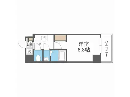 ウインズコート新大阪II(1K/7階)の間取り写真