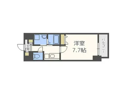 アーバンパーク梅田 イースト(1K/3階)の間取り写真
