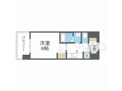 アドバンス大阪グロウスⅡ(1K/8階)の間取り写真