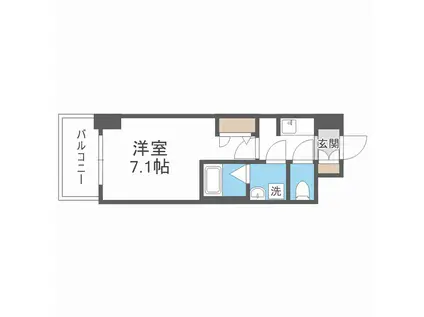 S-RESIDENCE大阪九条ノース(1K/10階)の間取り写真
