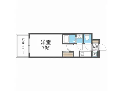 S-RESIDENCEドーム前千代崎(1K/9階)の間取り写真