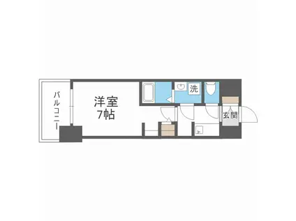 S-RESIDENCEドーム前千代崎(1K/5階)の間取り写真