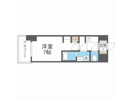 S-RESIDENCEドーム前千代崎(1K/4階)の間取り写真