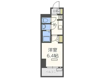 プレサンス難波クチュール(1K/9階)の間取り写真