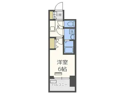 レオンコンフォート難波リオ(1K/12階)の間取り写真