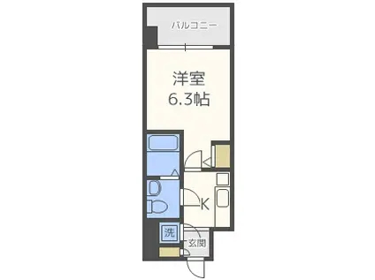 エスリード桜ノ宮レジデンス(1K/7階)の間取り写真