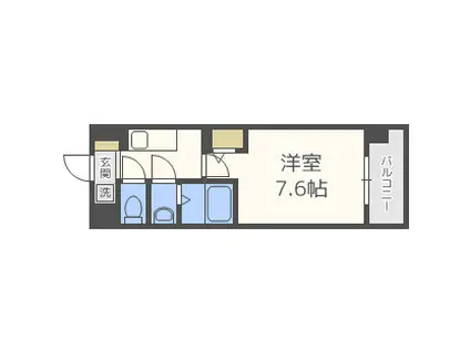 リッツ加島(1K/7階)の間取り写真