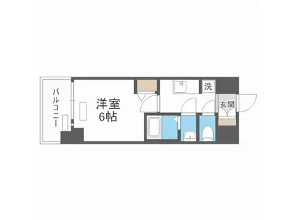 グランカリテ北大阪リヴィエ(1K/9階)の間取り写真
