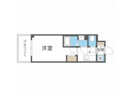 エスリードレジデンス大阪グランノースⅡ(1K/13階)の間取り写真