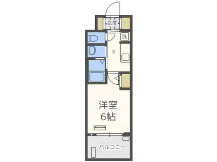 エステムコート新大阪ⅩⅢニスタ(1K/6階)の間取り写真