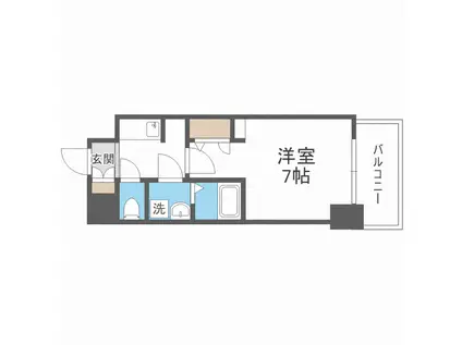 S-RESIDENCE福島玉川UNO(1K/2階)の間取り写真