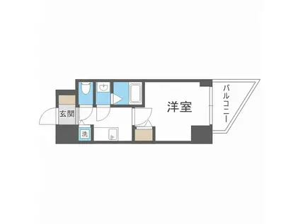 S-RESIDENCE堺筋本町UNO(1K/4階)の間取り写真