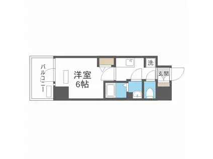 プレサンスOSAKA東中本エシデル(1K/10階)の間取り写真