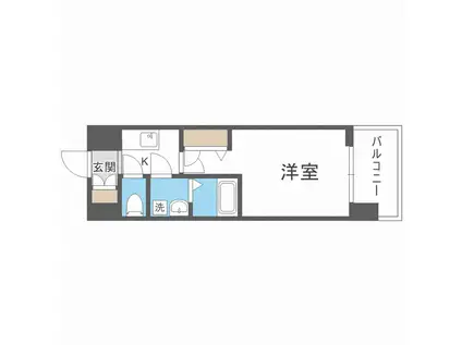 レジュールアッシュ塚本レジデンス(1K/5階)の間取り写真