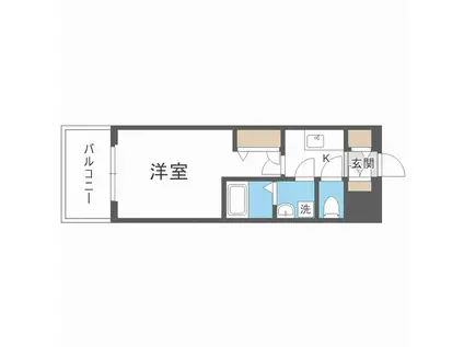 レジュールアッシュ塚本レジデンス(1K/8階)の間取り写真
