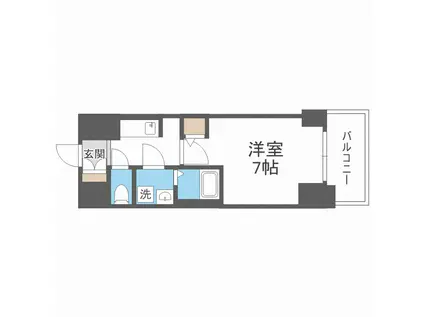 S-RESIDENCE福島ALOVITA(1K/11階)の間取り写真
