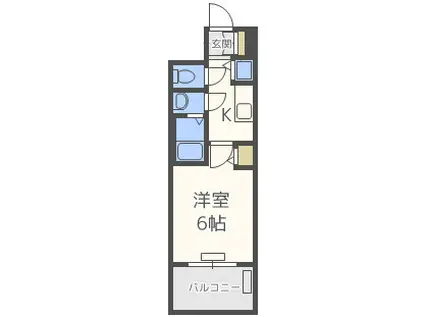 ララプレイス ザ・大阪リヴァージュ(1K/3階)の間取り写真