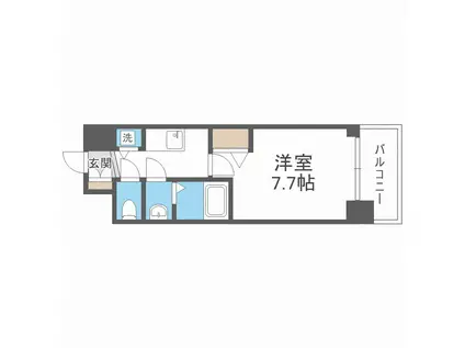 ポルト・ボヌール塚本(1K/2階)の間取り写真