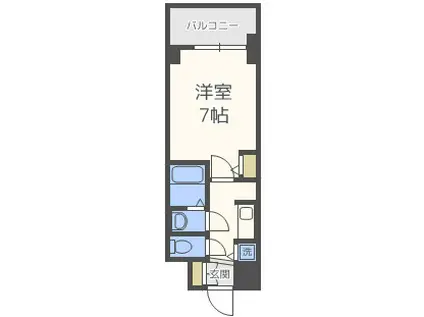 S-RESIDENCE 都島(1K/6階)の間取り写真