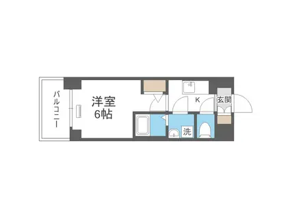 エスリード大阪リブレ(1K/8階)の間取り写真
