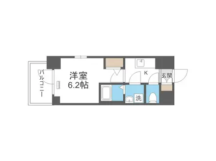 エスリード大阪リブレ(1K/7階)の間取り写真