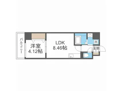 ACT DOORS天六(1LDK/7階)の間取り写真