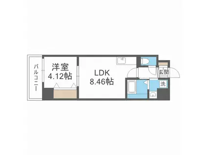 ACT DOORS天六(1LDK/4階)の間取り写真