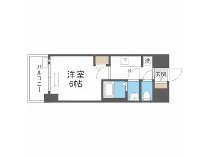 プレサンス海老江ジャルダン(1K/6階)の間取り写真