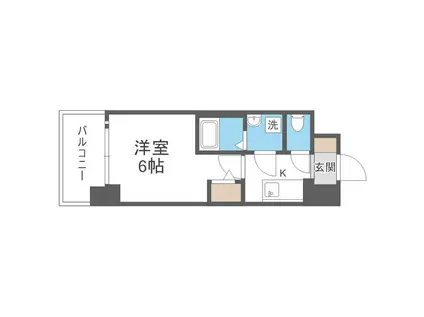 エスリード大阪デュアルゲート(1K/4階)の間取り写真