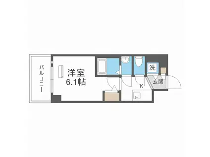 エスリード大阪リエート(1K/9階)の間取り写真