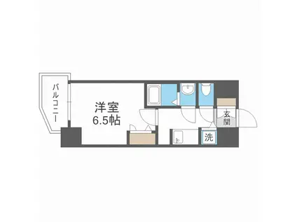 S-RESIDENCE都島ELEGANT(1K/2階)の間取り写真