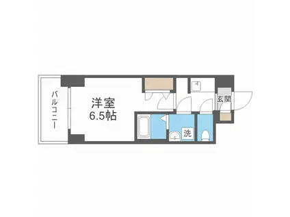 S-RESIDENCE福島玉川DEUX(1K/12階)の間取り写真