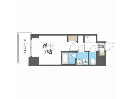 S-RESIDENCE福島玉川DEUX(1K/2階)の間取り写真