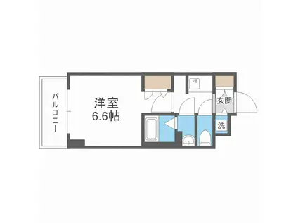 S-RESIDENCE福島玉川DEUX(1K/10階)の間取り写真