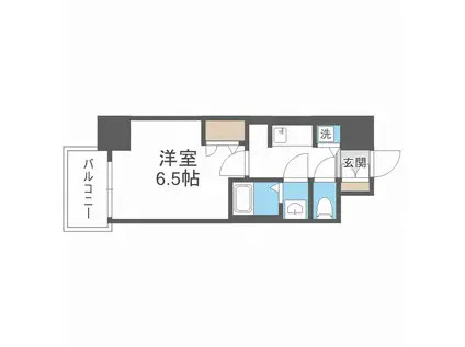 S-RESIDENCE都島ELEGANT(1K/2階)の間取り写真
