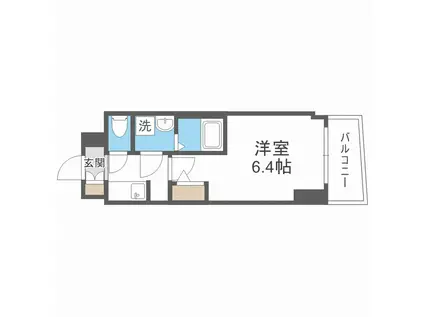 S-RESIDENCE福島玉川TRES(1K/8階)の間取り写真