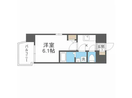 エスリードレジデンス大阪桜ノ宮(1K/6階)の間取り写真