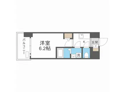 エスリードレジデンス大阪桜ノ宮(1K/7階)の間取り写真