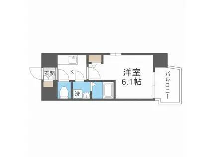 エスリードレジデンス大阪桜ノ宮(1K/9階)の間取り写真