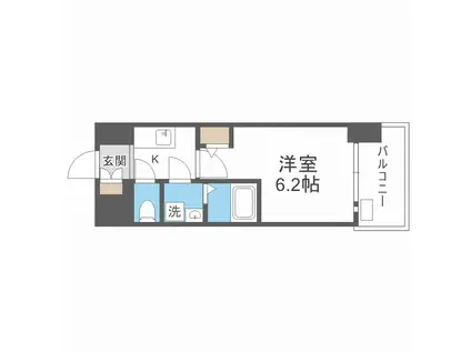 エスリードレジデンス大阪桜ノ宮(1K/9階)の間取り写真