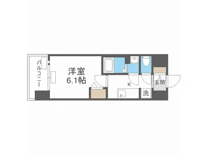 プレサンス大阪同心メゾヴィータ(1K/4階)の間取り写真